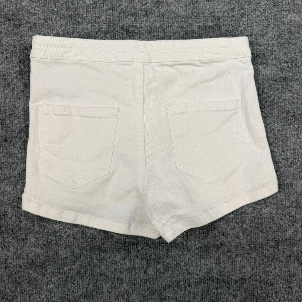 Blue Asphalt Womens Shorts Size 3 Low Rise White‎ Denim Stretch Y2K Preppy 2000s